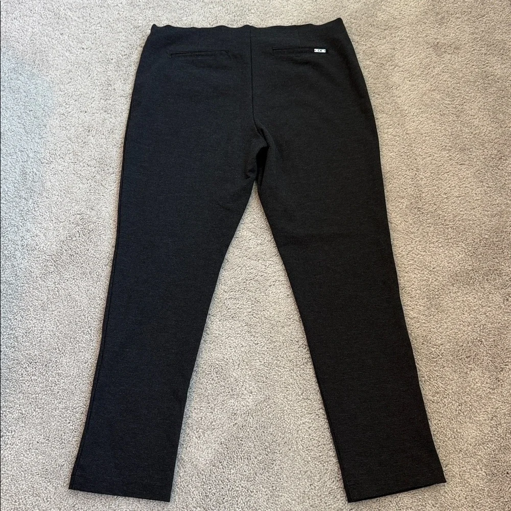 Calvin Klein Charcoal Textured Pull On Trousers Size 12